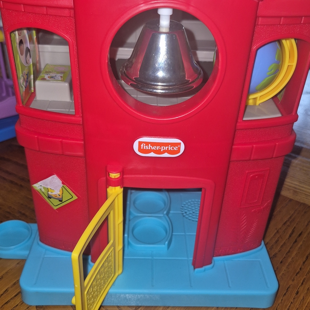 Fisher-Price Red and Yellow Playset with Blue Base